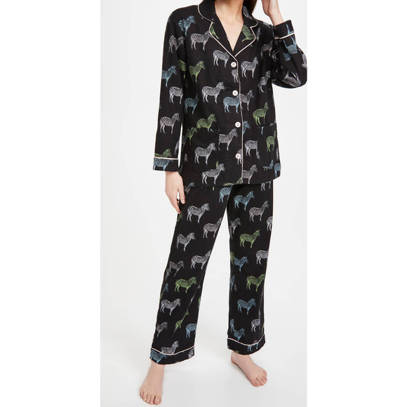 PJ Salvage Other - new PJ SALVAGE Get your ZZZ on zebra print black pajama 2 piece set
